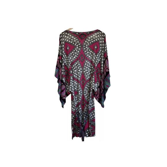 Custo Barcelona Y2K Geo Pattern Kimono Sleeve Mini Dress Size S - Picture 15 of 16